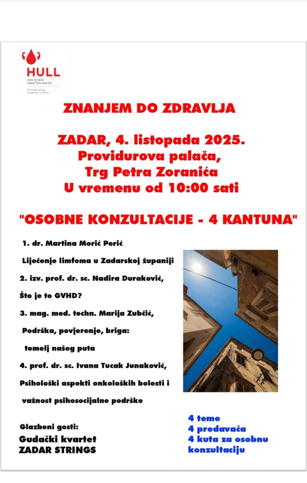 “Znanjem do zdravlja – Osobne konzultacije: 4 kantuna”