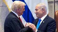 Donald Trump i Benjamin Netanyahu u Knessetu