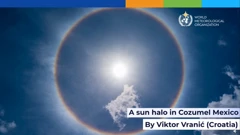 "A sun halo in Cozumel Mexico" - posebno pohvaljena fotografija od strane SMO, Foto: Viktor Vranić/SMO-WMO/HRT