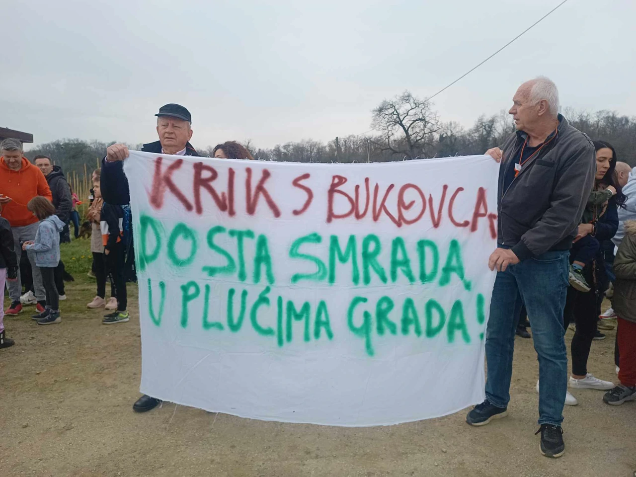 Prosvjed ispred kompostane