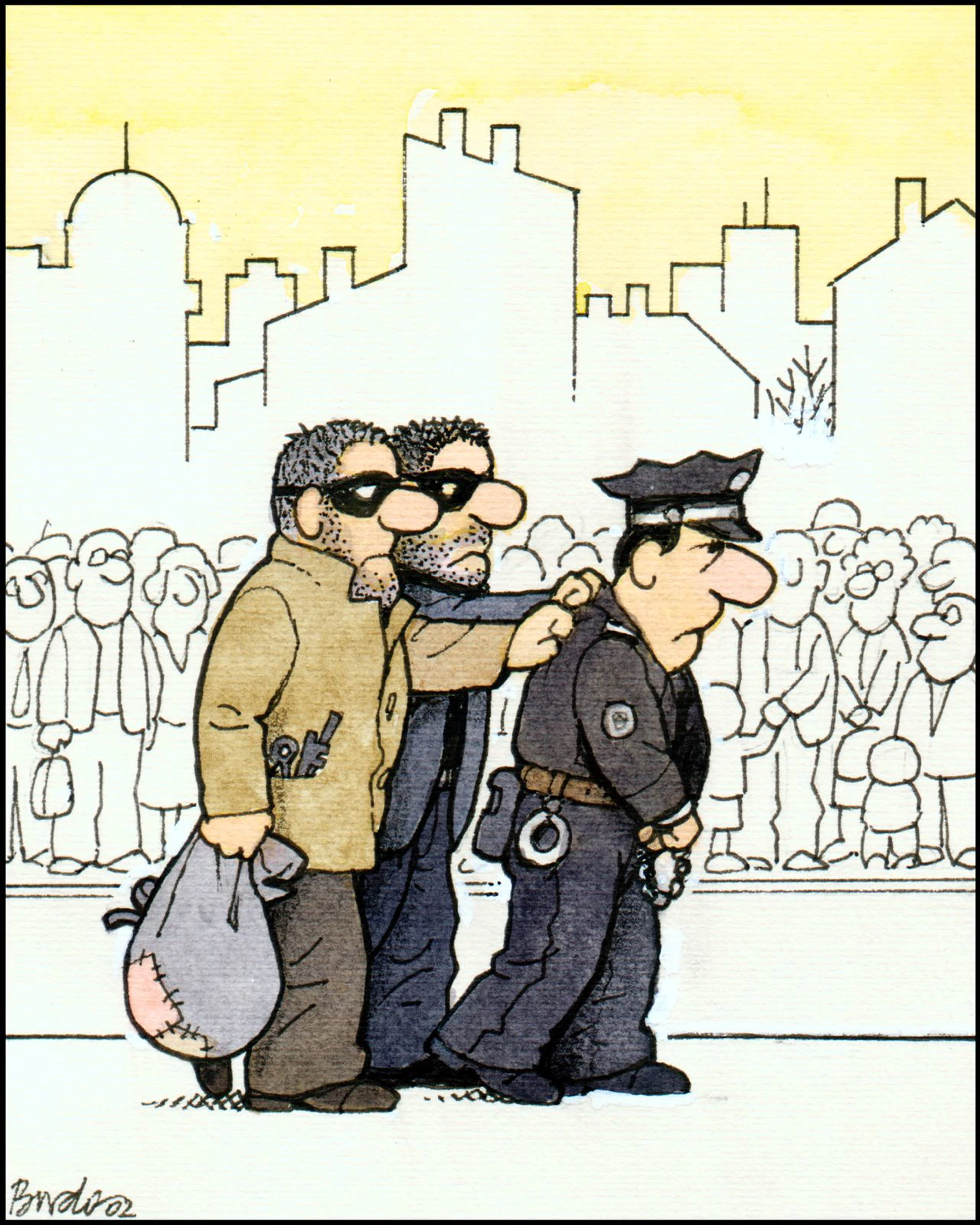 "Škola hodanja", karikatura