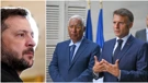 Zelenski, Costa i Macron