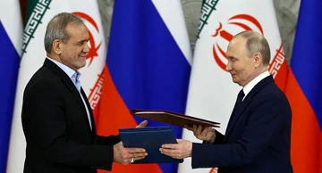Masud Pezeškijan i Vladimir Putin