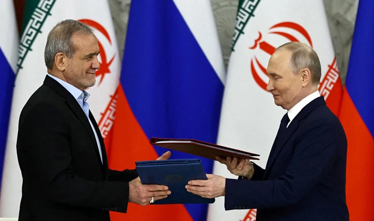 Masud Pezeškijan i Vladimir Putin