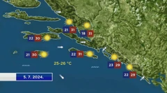 Vremenska prognoza, Foto: HTV/HRT
