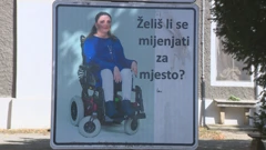 Poruka za one koji nepropisno parkiraju na mjestu predviđenom za osobe s invaliditetom