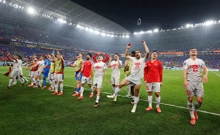 Slavlje Švicaraca nakon pobjede nad Srbijom, Foto: Suhaib Salem/REUTERS
