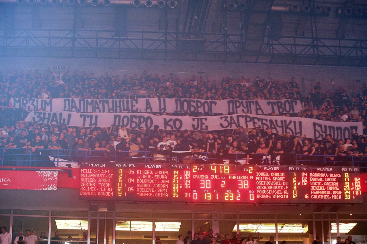 Neredi na utakmici Crvena zvezda - Partizan, Foto: Dusan Milenkovic/PIXSELL