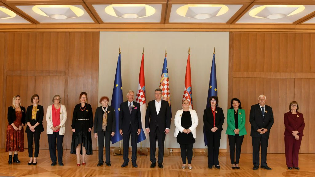 Predsjednik Milanović s izaslanstvom otočne Lige protiv raka, Foto: Filip Glas/Ured predsjednika Republike Hrvatske 
