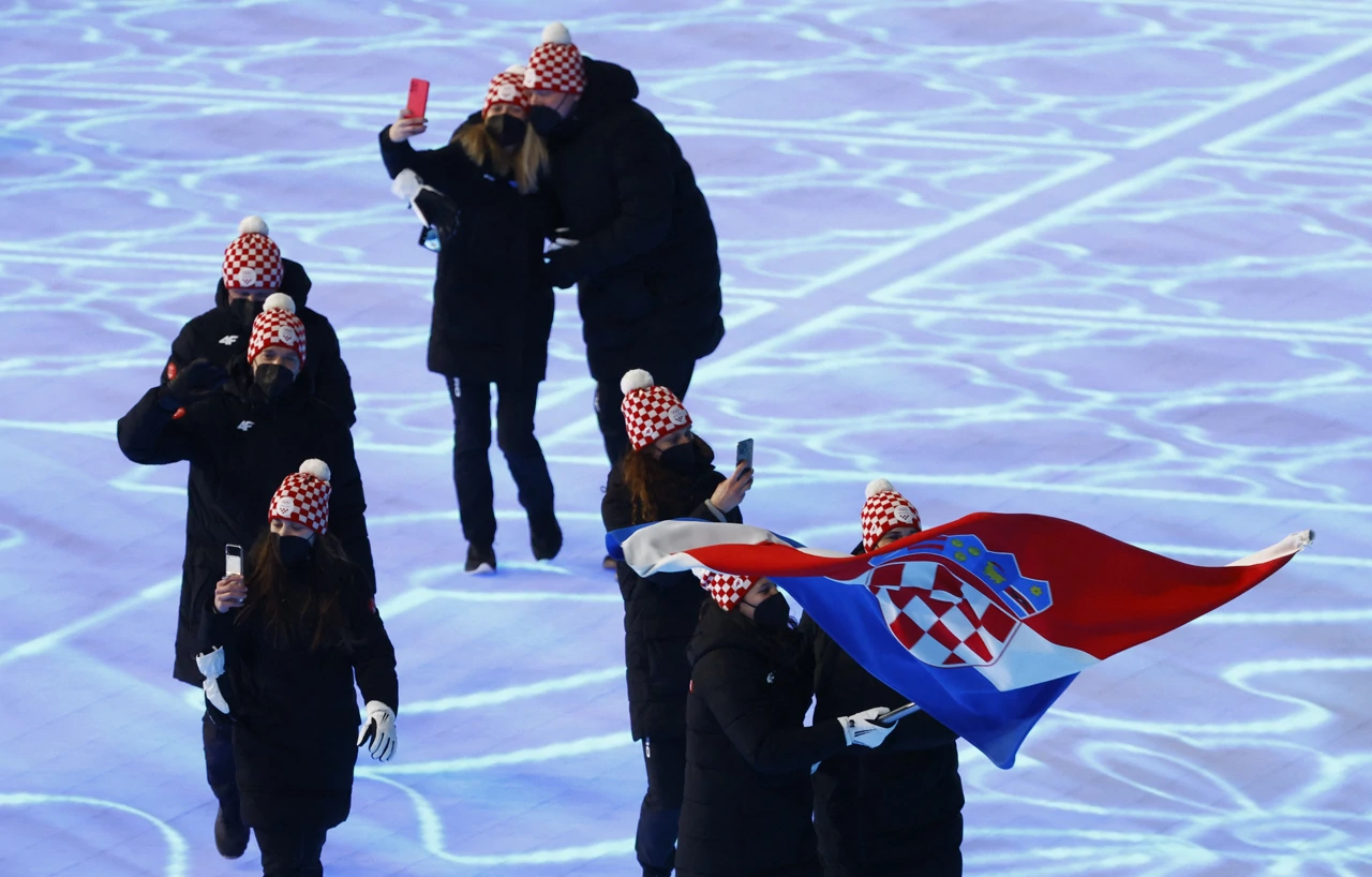 Hrvatske sportašice i sportaši na defileu, Foto: Evgenia Novozhenina/REUTERS