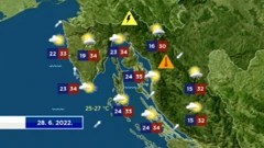 Vremenska prognoza, Foto: HTV/HRT