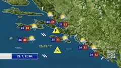 Vremenska prognoza, Foto: HTV/HRT