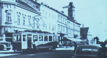 Crno biljela fotografija Osijeka