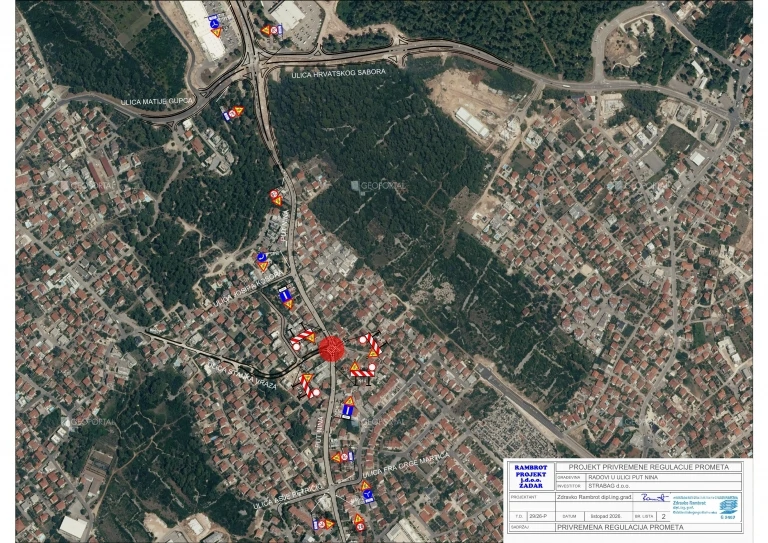Put_Nina_privremena_regulacija_prometa, Foto: Grad Zadar//