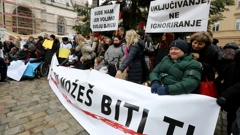 Prosvjed udruga osoba s invaliditetom i roditelja djece s poteškoćama u razvoju 