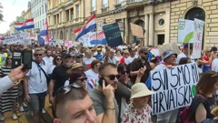 Okupljanje prosvjednika "Hodaj za Liku, hodaj za Hrvatsku", Foto: Martina Mišak /HRT 