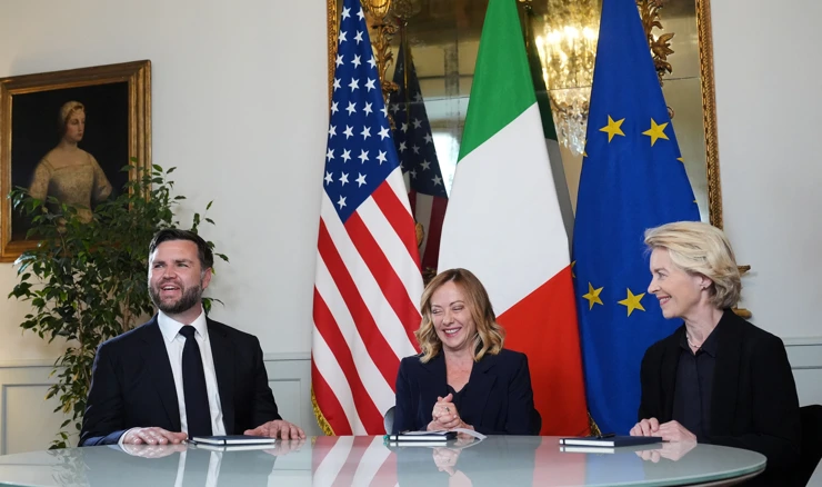 Vance, Meloni i Von der Leyen