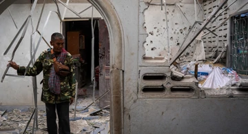 Oštećeni objekti u Tajlandu unutar spornog graničnog područja