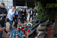 Polaganje vijenaca i paljenje svijeća kod spomenika palim BBB-ima, Foto: Goran Stanzl/PIXSELL