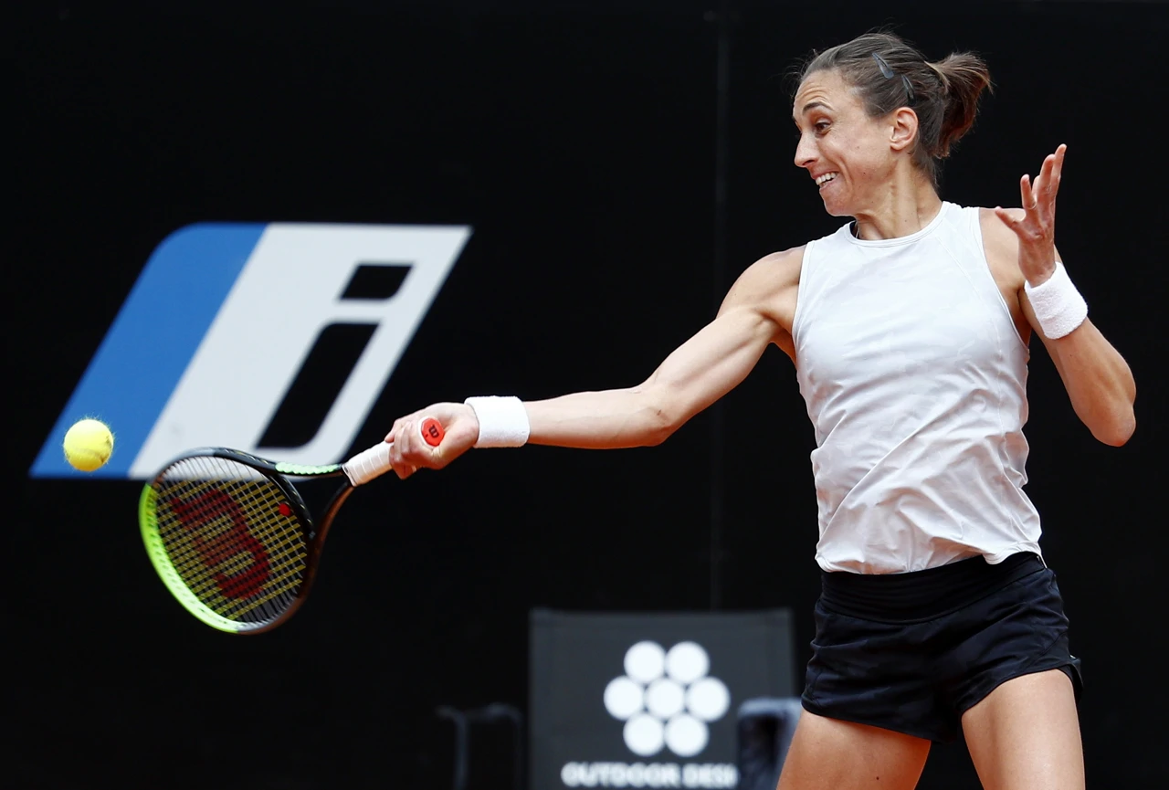 Petra Martić u četvrtinalu WTA turnira u Rimu, 14.5.2021., Foto: Guglielmo Mangiapane/REUTERS