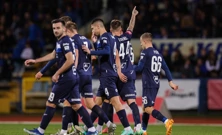 Slavlje igrača Osijeka nakon Lovrićevog gola, Foto: Luka Stanzl/PIXSELL