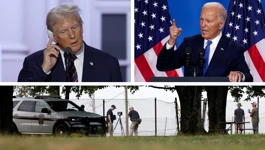 Donald Trump (lijevo), Joe Biden (desno), agenti FBI-a (dolje)