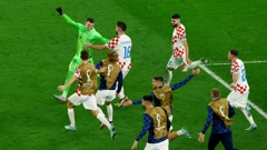 Feier der kroatischen Fußballspieler