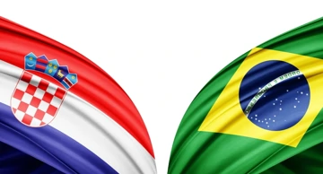 Zastave Hrvatske i Brazila