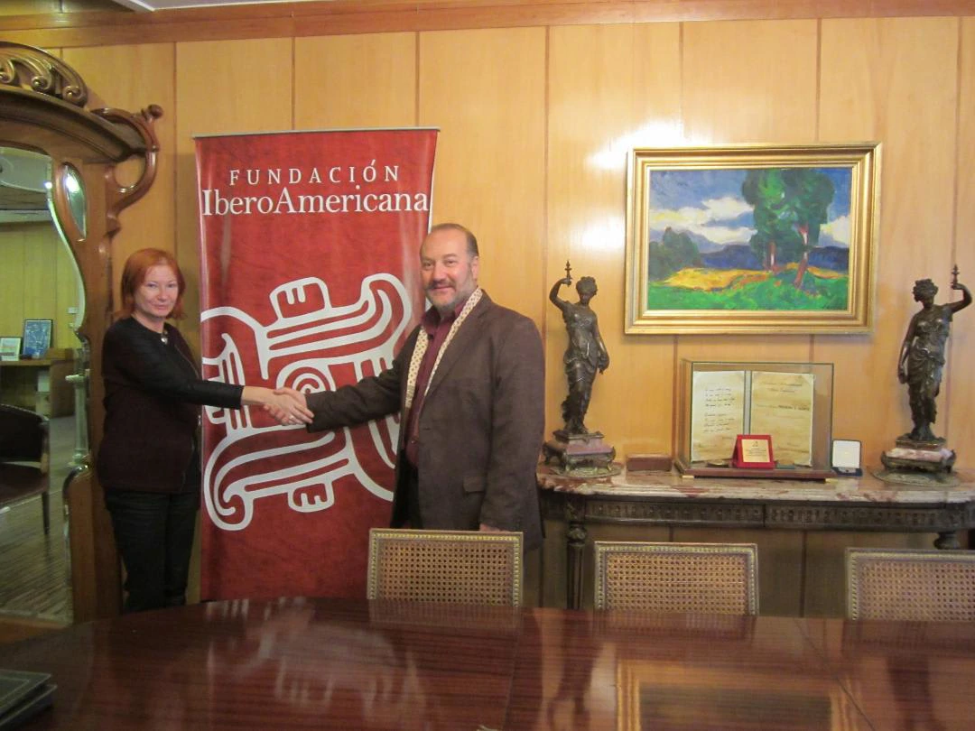 Santiago de Chile 2017. – Ž.L. con el poeta chileno Theodoro Elssaca, presidente de la Fundacion Iberoamericana (Foto: archivo personal)