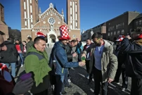 Hrvatski i srpski navijači u Szegedu, Foto: Sanjin Strukic/PIXSELL