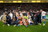 Slavlje Hajdukovaca nakon prolaska u polufinale Lige prvaka, Foto: Goran Stanzl/PIXSELL