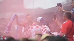 Hrvatski navijači u Rotterdamu, Foto: Ante Cizmic/CROPIX