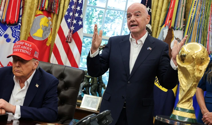 Donald Trump i Gianni Infantino u Ovalnom uredu