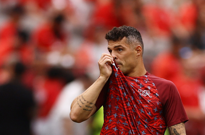 Granit Xhaka tijekom zagrijavanja , Foto: Lee Smith/REUTERS