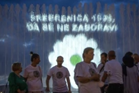 Zagreb: Projekcija na fontanama povodom sijećanja na genocid u Srebrinici, Foto: Igor Kralj/PIXSELL