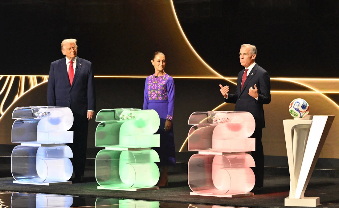 Donald Trump, Claudia Sheinbaum i Mark Carney 