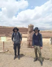 Agustin y Vatroslav Herceg en Tiwanaku, Foto: Carlos Rojas /-