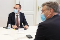 Sastanak Plenkovića i Tomaševića u Banskim dvorima, Foto: Marko Prpić/PIXSELL