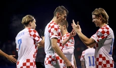 Slavlje Vatrenih nakon gola Budimira, Foto: Goran Stanzl/PIXSELL