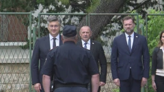 Plenković, Medved i Banožić u Divuljama, Foto: HTV/HRT
