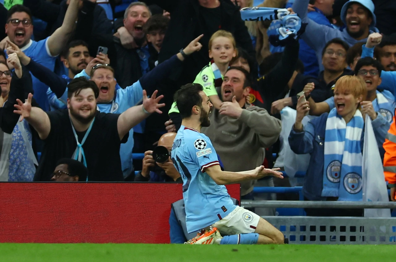 Bernardo Silva slavi pogodak, Foto: Molly Darlington/REUTERS