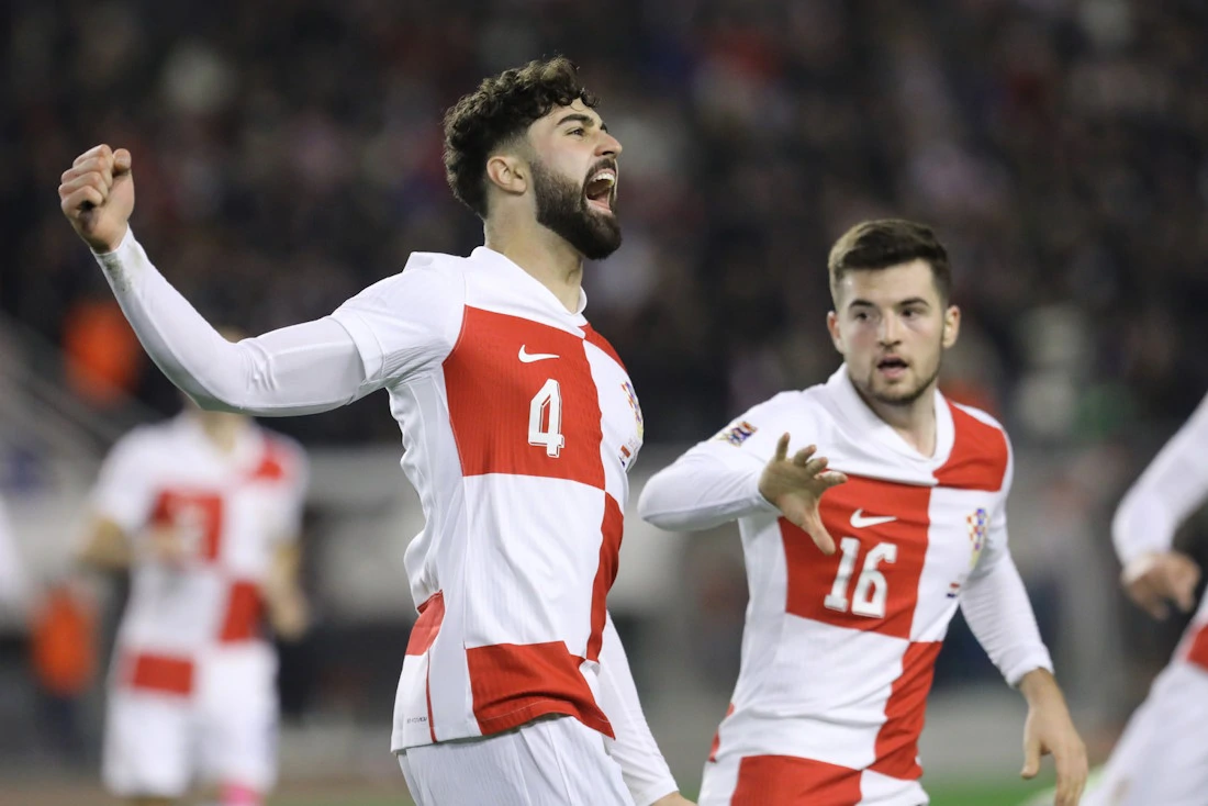 Joško Gvardiol slavi gol za 1:1, Foto: Vojko Bašić/CROPIX