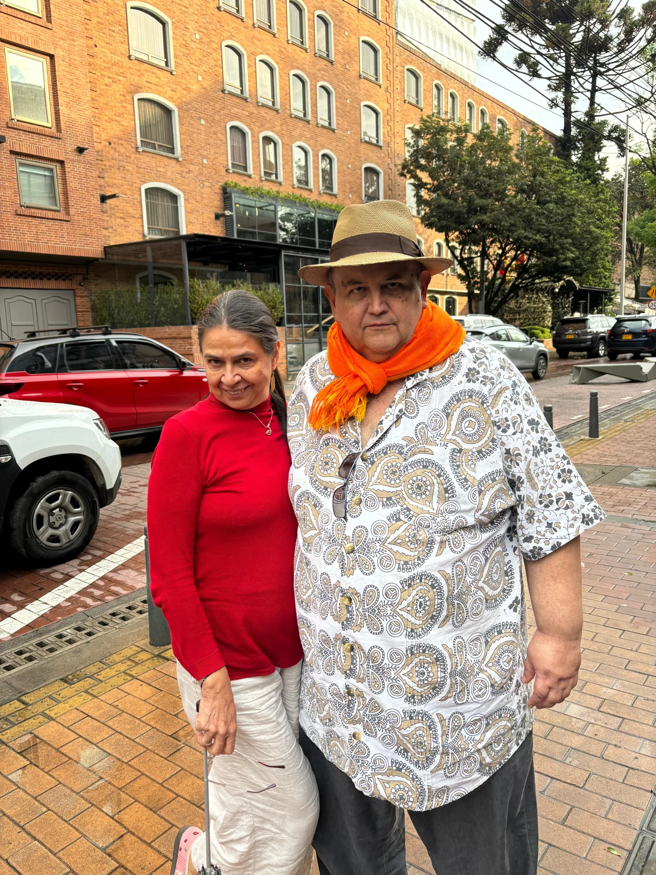 Mario Angel con su esposa Berta