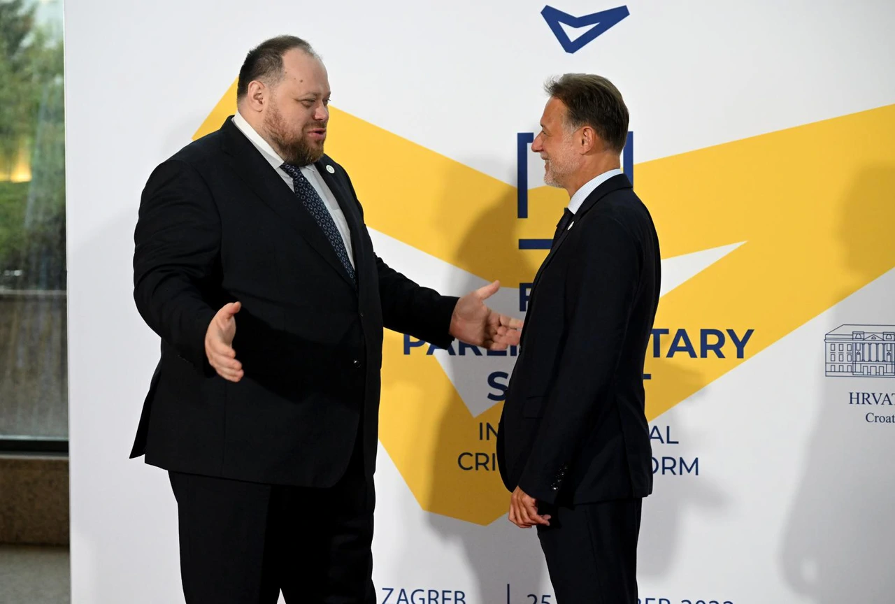 Ruslan Stefančuk i Gordan Jandroković, Foto: Davor Puklavec/PIXSEEL