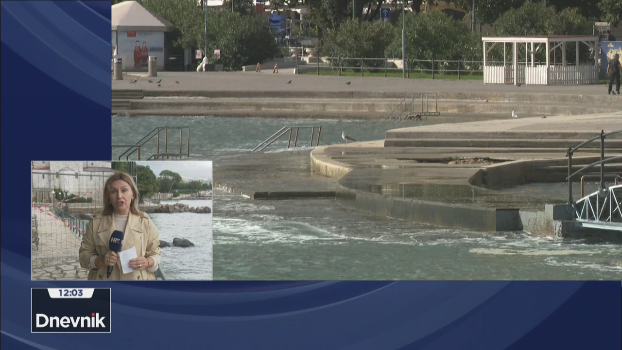 Jugo oštetilo šetnice u Opatiji i Voloskom