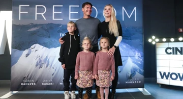 Ivica Kostelić s obitelji na premijeri filma "Freedom"